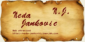 Neda Janković vizit kartica